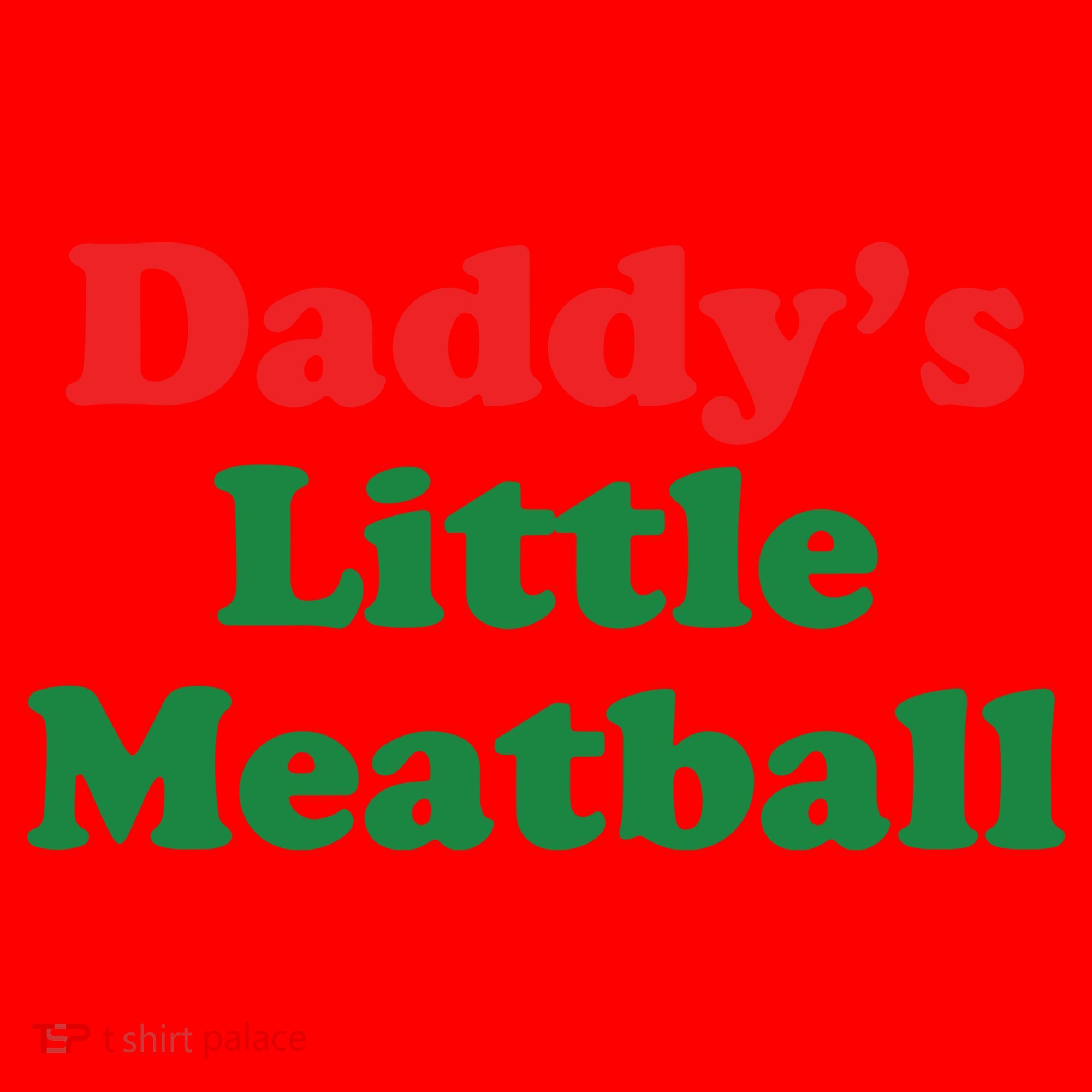 Daddy Little Meatball Italian Ironic Funny Meme Santa Hat