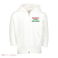 Daddy Little Meatball Italian Ironic Funny Meme Toddler Zip Fleece Hoodie thumb 0