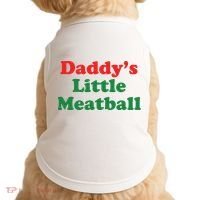 Daddy Little Meatball Italian Ironic Funny Meme Doggie Tank thumb 0