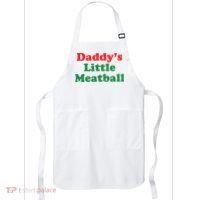 Daddy Little Meatball Italian Ironic Funny Meme Apron thumb 0