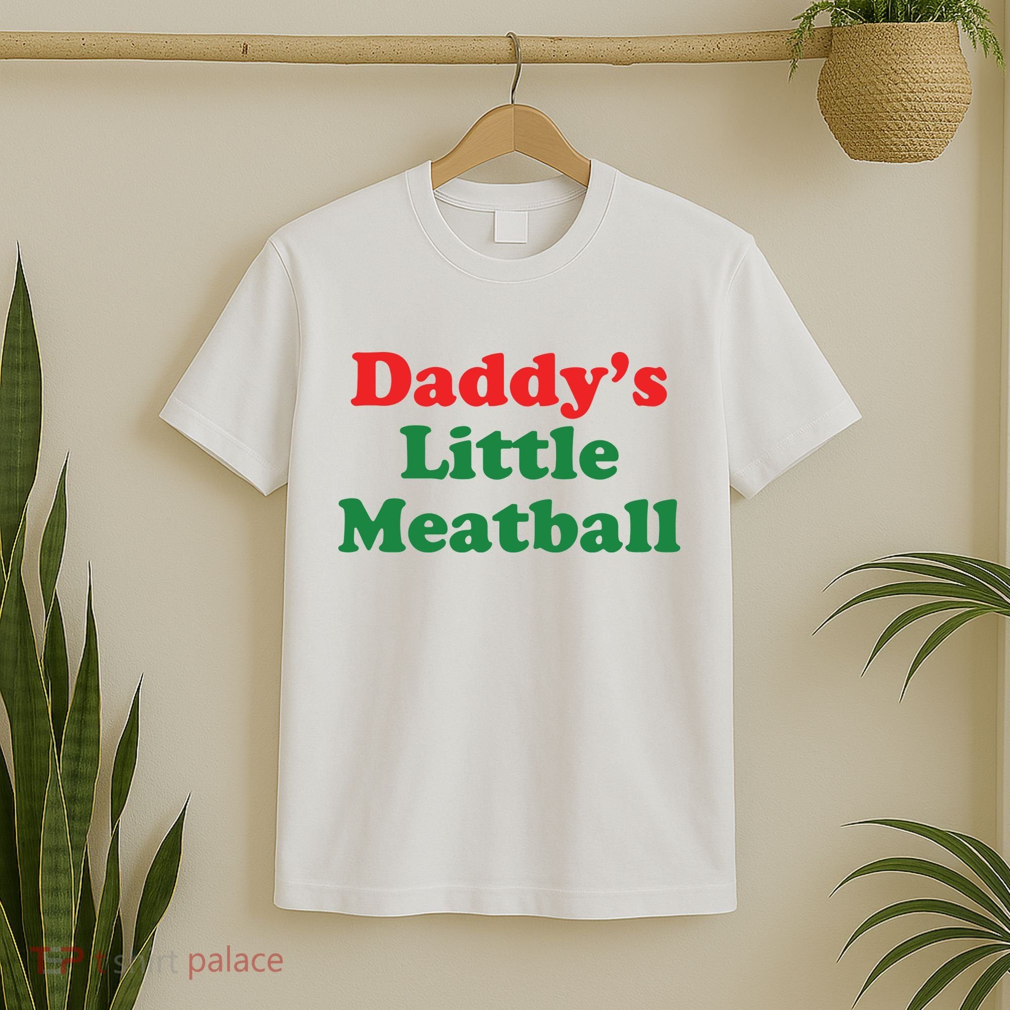 Daddy Little Meatball Italian Ironic Funny Meme T-Shirt