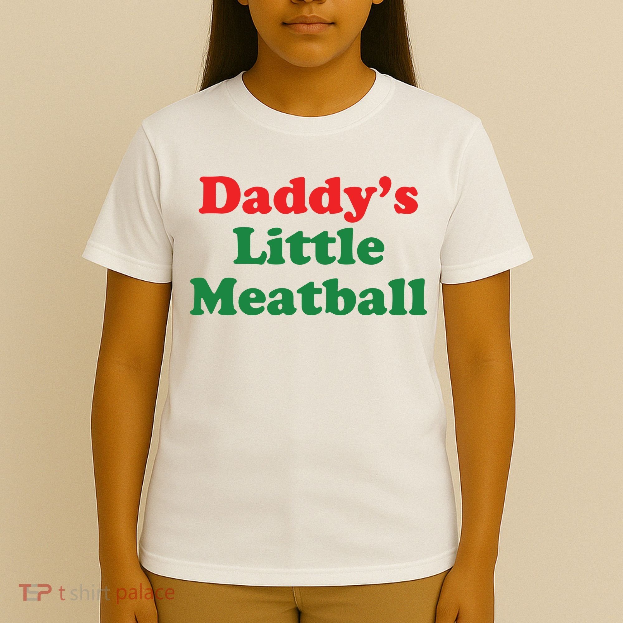 Daddy Little Meatball Italian Ironic Funny Meme T-Shirt