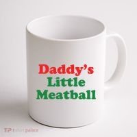 Daddy Little Meatball Italian Ironic Funny Meme Coffee Mug thumb 1