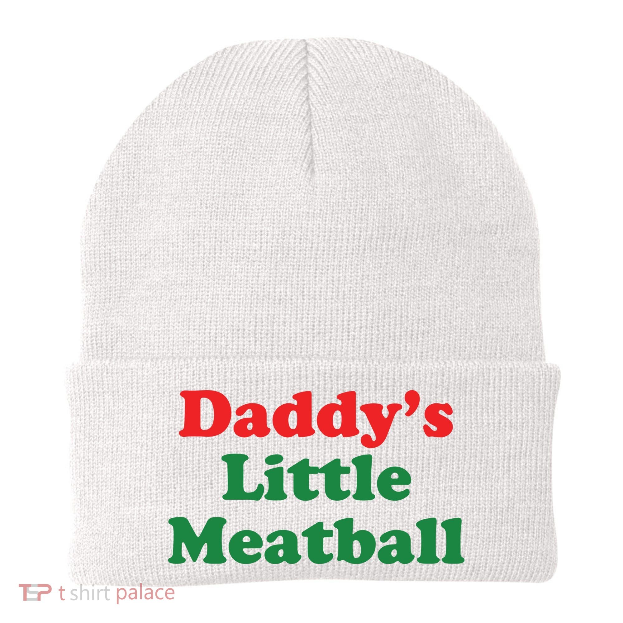 Daddy Little Meatball Italian Ironic Funny Meme Beanie