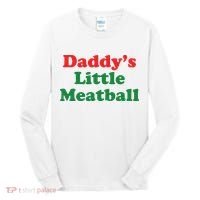 Daddy Little Meatball Italian Ironic Funny Meme Tall Long Sleeve Shirt thumb 0