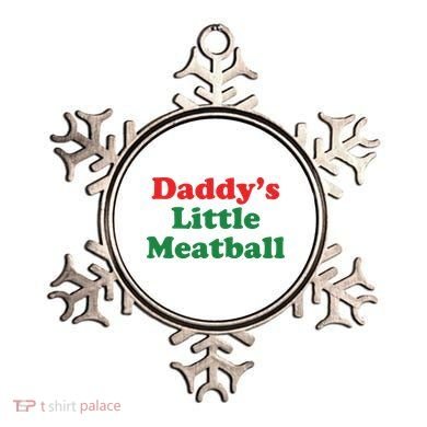 Daddy Little Meatball Italian Ironic Funny Meme Ornament