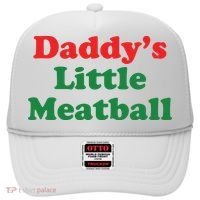 Daddy Little Meatball Italian Ironic Funny Meme Hat thumb 0
