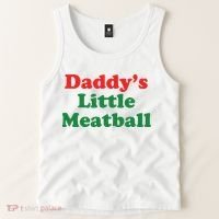 Daddy Little Meatball Italian Ironic Funny Meme Tank Top thumb 2