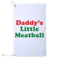 Daddy Little Meatball Italian Ironic Funny Meme Golf Towel thumb 0