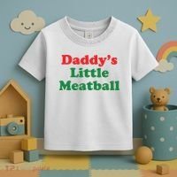 Daddy Little Meatball Italian Ironic Funny Meme Toddler T-Shirt thumb 3