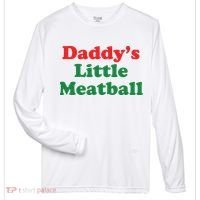 Daddy Little Meatball Italian Ironic Funny Meme Zone Performance Long-Sleeve T-Shirt thumb 0