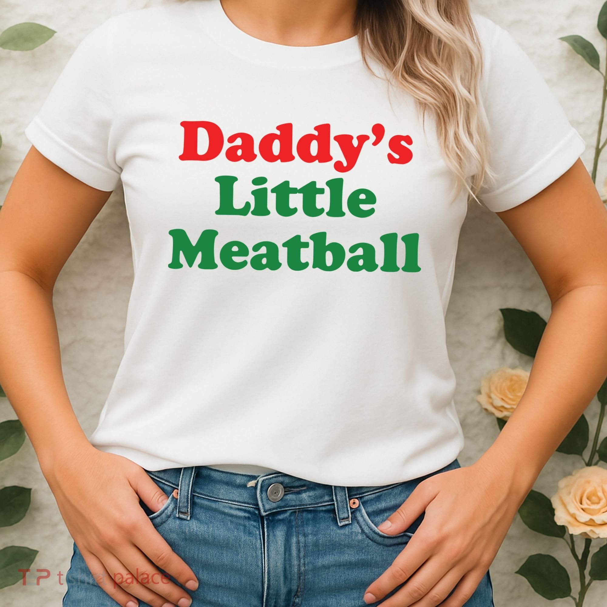 Daddy Little Meatball Italian Ironic Funny Meme Women's T-Shirt