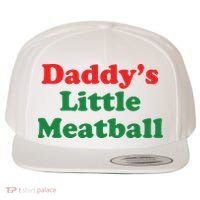 Daddy Little Meatball Italian Ironic Funny Meme Wool Snapback Cap thumb 0