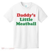 Daddy Little Meatball Italian Ironic Funny Meme Kids T-Shirt thumb 0