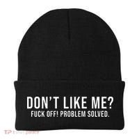 DonT Like Me Fuck Off! Problem Solved Beanie thumb 0