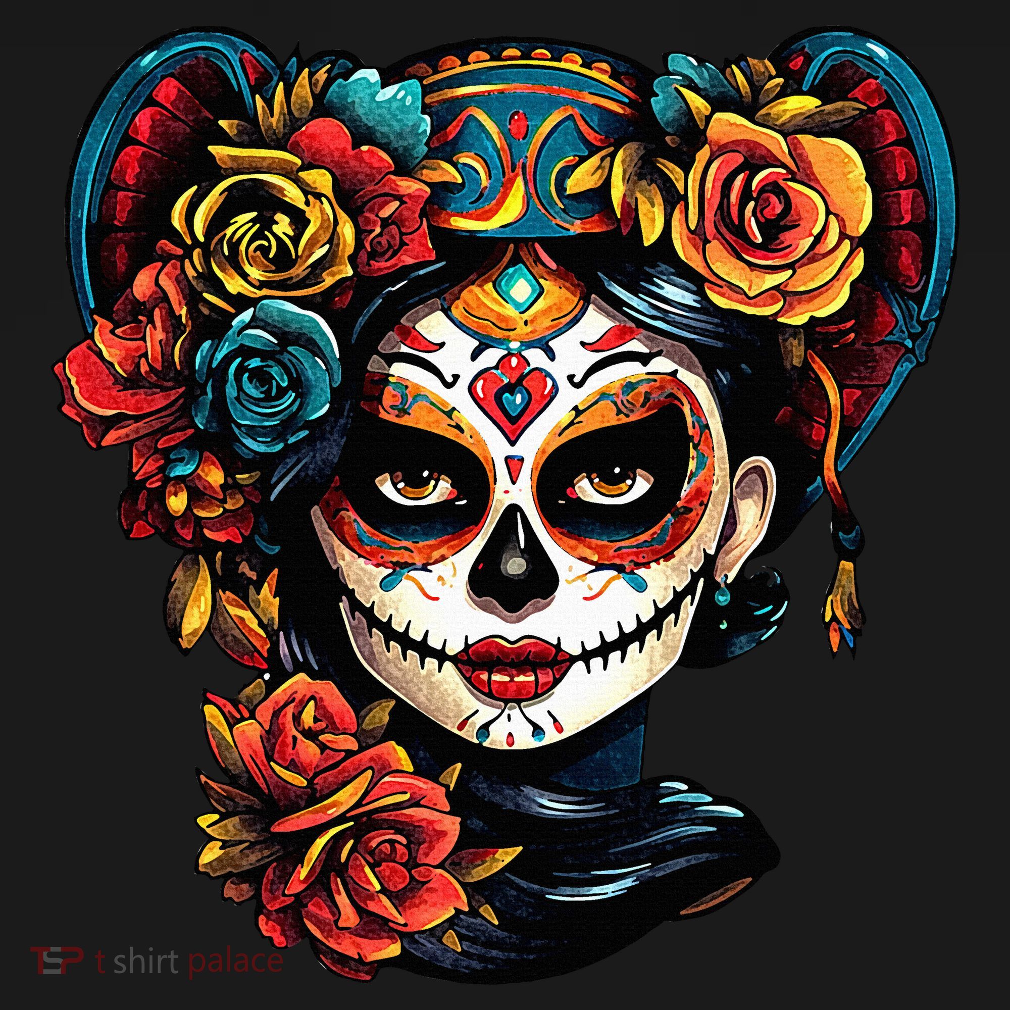 De Los Muertos La Catrina Day of the Dead Sugar Skull Women's Hoodie