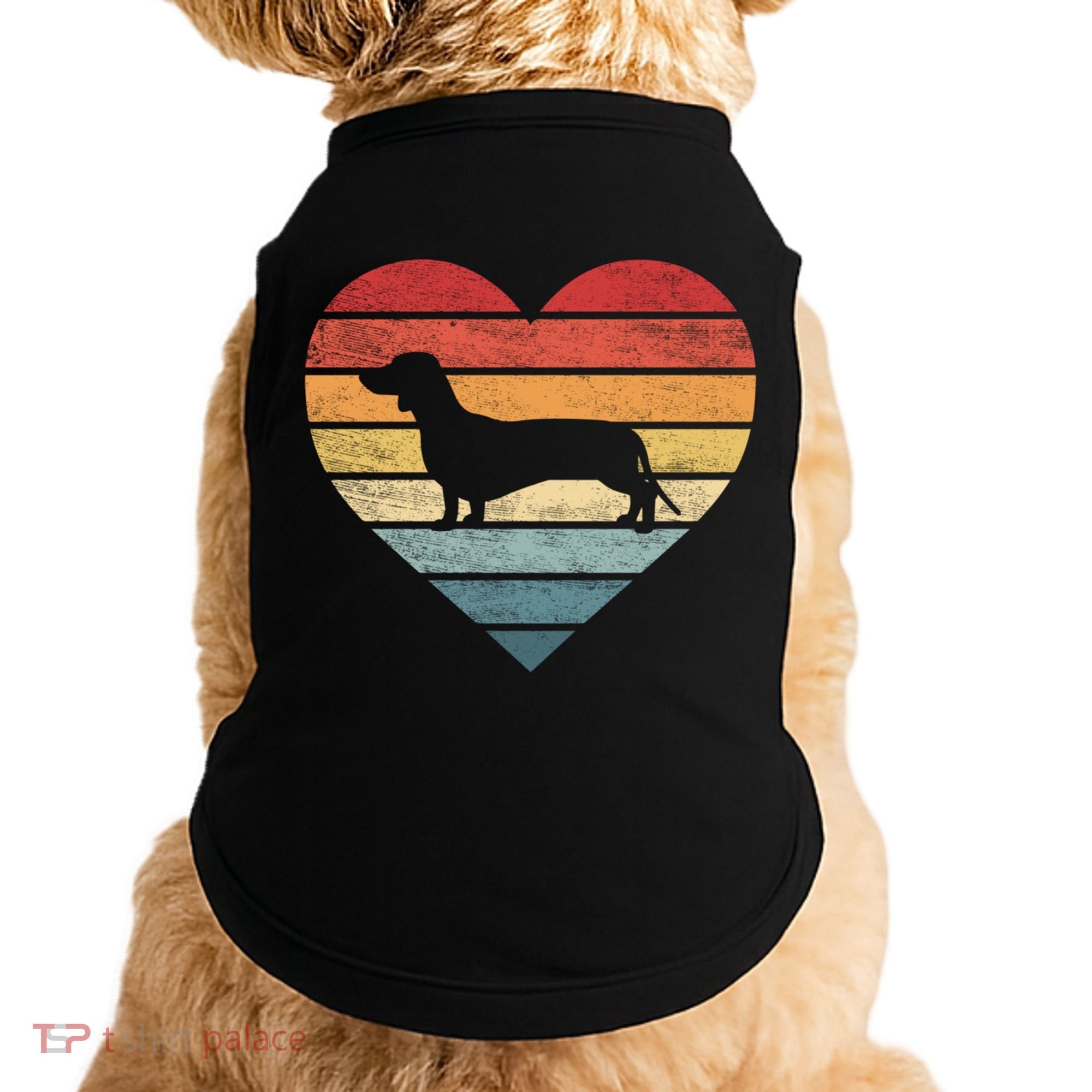 Dachshund Lover Owner Funny Gift Retro Sunset Dog Silhouette Mom Gift Doggie Tank