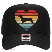 Dachshund Lover Owner Funny Gift Retro Sunset Dog Silhouette Mom Gift Hat thumb 0