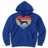 Dachshund Lover Owner Funny Gift Retro Sunset Dog Silhouette Mom Gift Hoodie thumb 0
