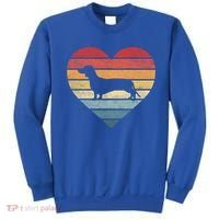 Dachshund Lover Owner Funny Gift Retro Sunset Dog Silhouette Mom Gift Sweatshirt thumb 0