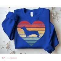 Dachshund Lover Owner Funny Gift Retro Sunset Dog Silhouette Mom Gift Sweatshirt thumb 2