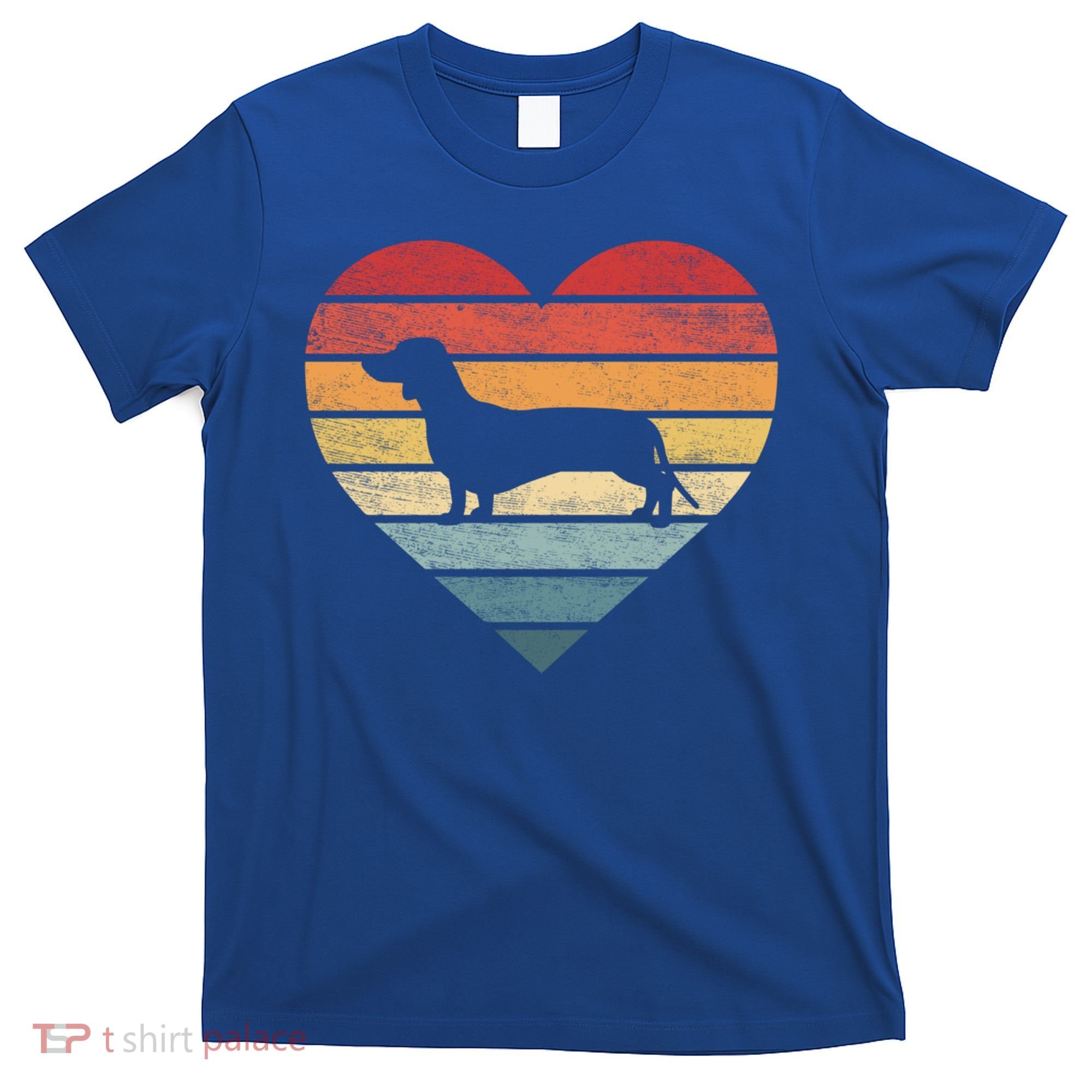 Dachshund Lover Owner Funny Gift Retro Sunset Dog Silhouette Mom Gift T-Shirt