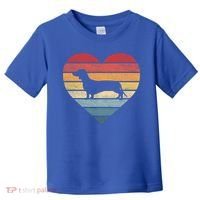 Dachshund Lover Owner Funny Gift Retro Sunset Dog Silhouette Mom Gift Toddler T-Shirt thumb 0