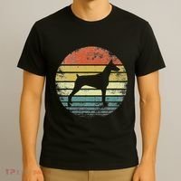 Doberman Lover Owner Gifts Retro Sunset Dog Silhouette Dad T-Shirt thumb 3