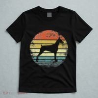 Doberman Lover Owner Gifts Retro Sunset Dog Silhouette Dad T-Shirt thumb 5