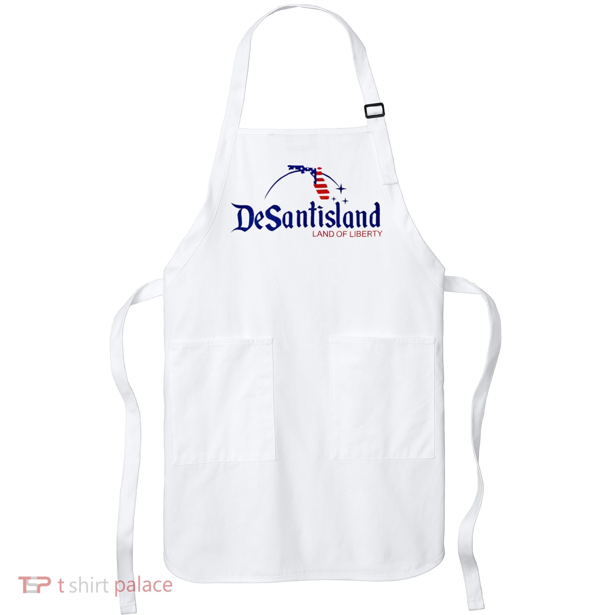 Desantisland Land Of Liberty Florida American Flag Apron