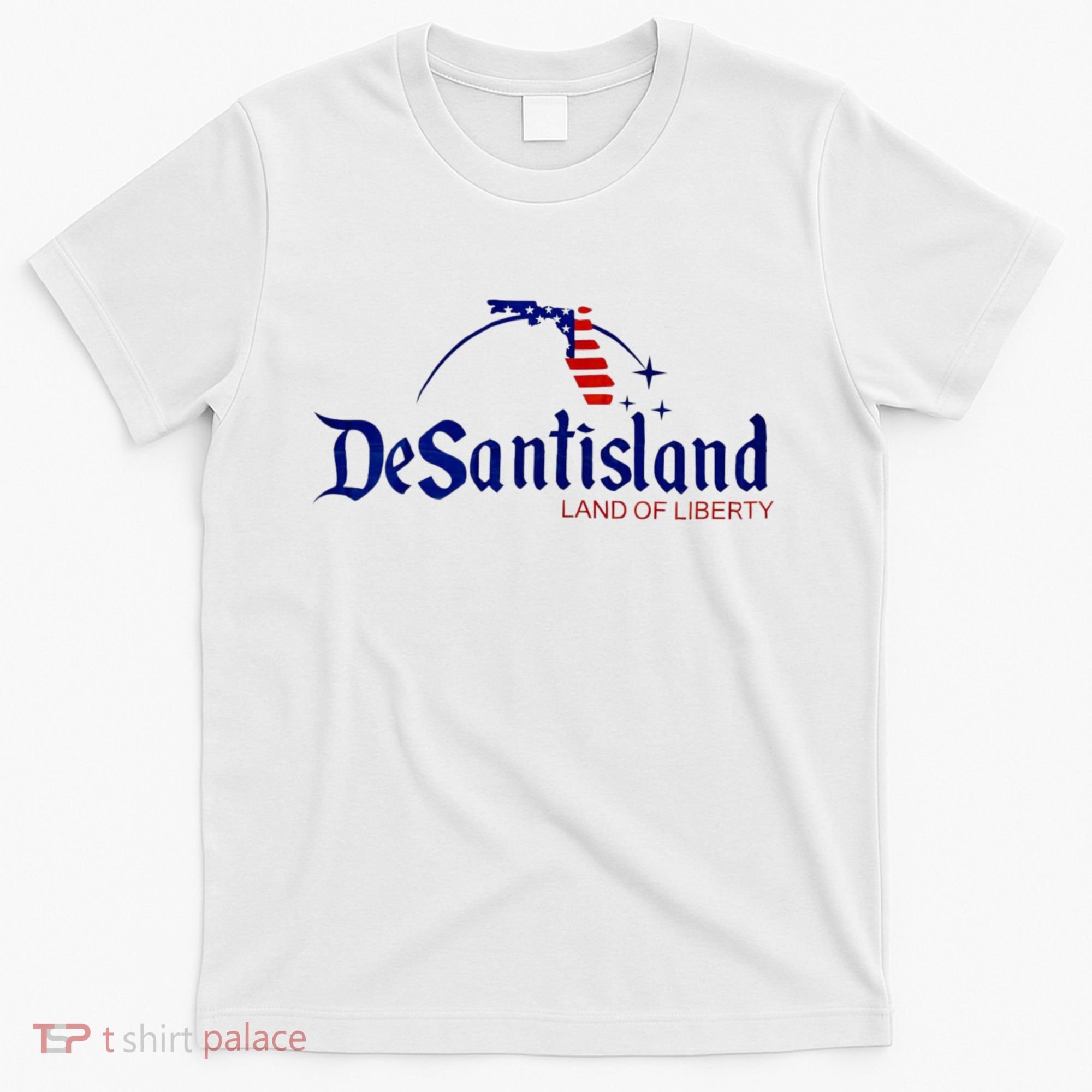 Desantisland Land Of Liberty Florida American Flag T-Shirt