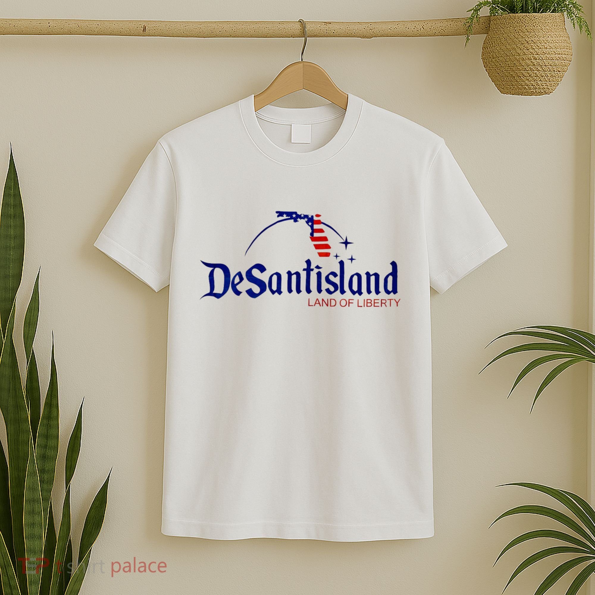Desantisland Land Of Liberty Florida American Flag T-Shirt