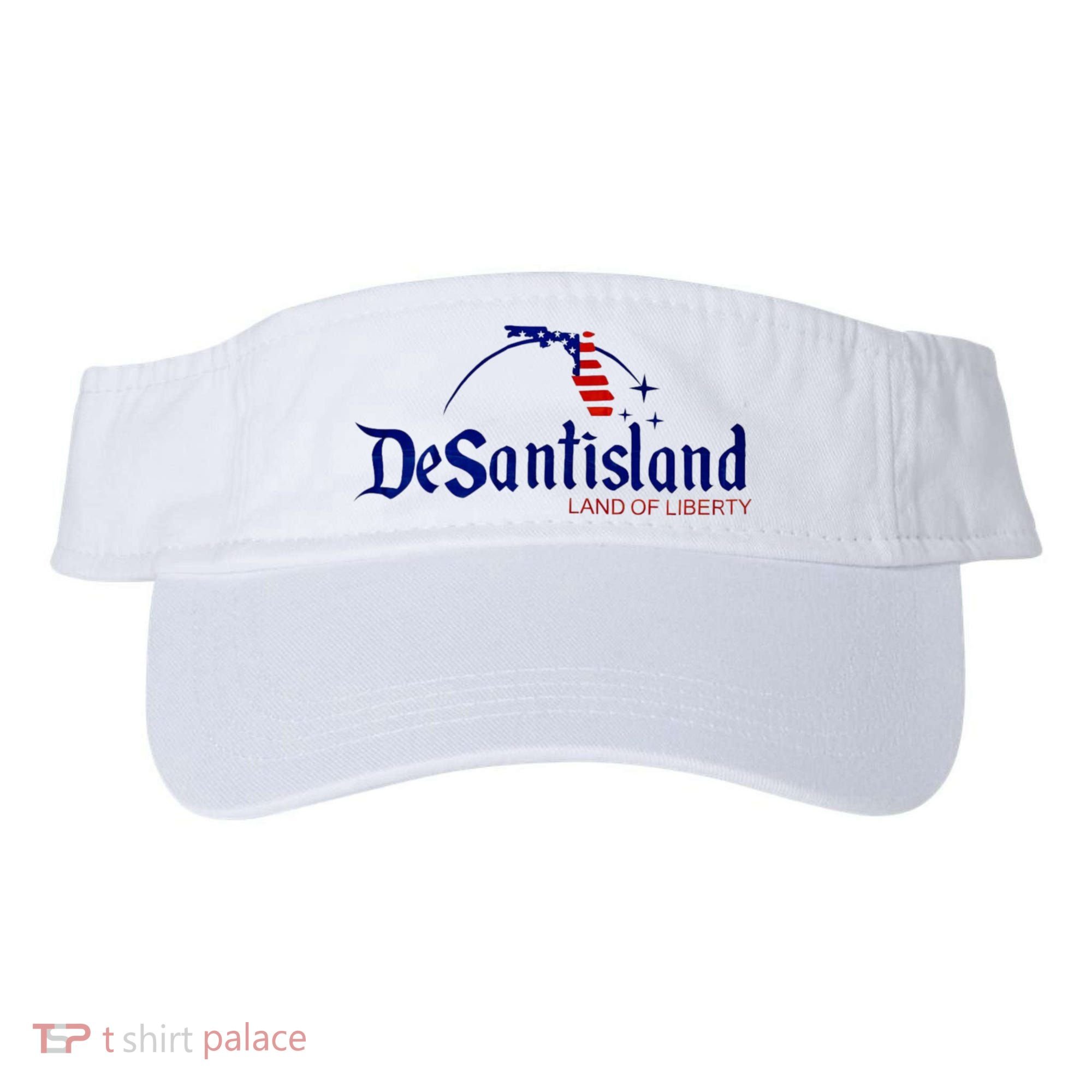 Desantisland Land Of Liberty Florida American Flag Visor