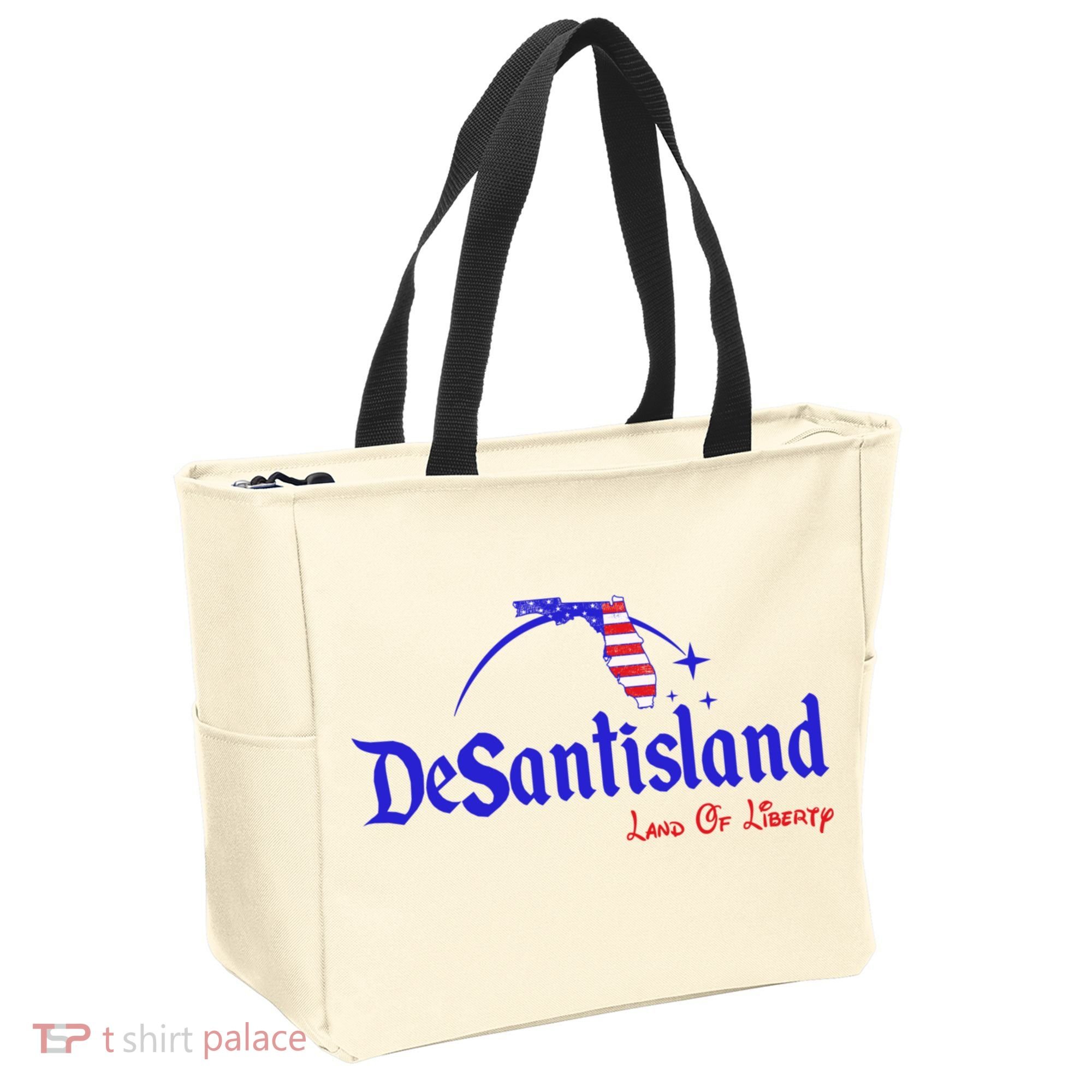 Desantisland Land Of Liberty Florida American Flag Tote Bag