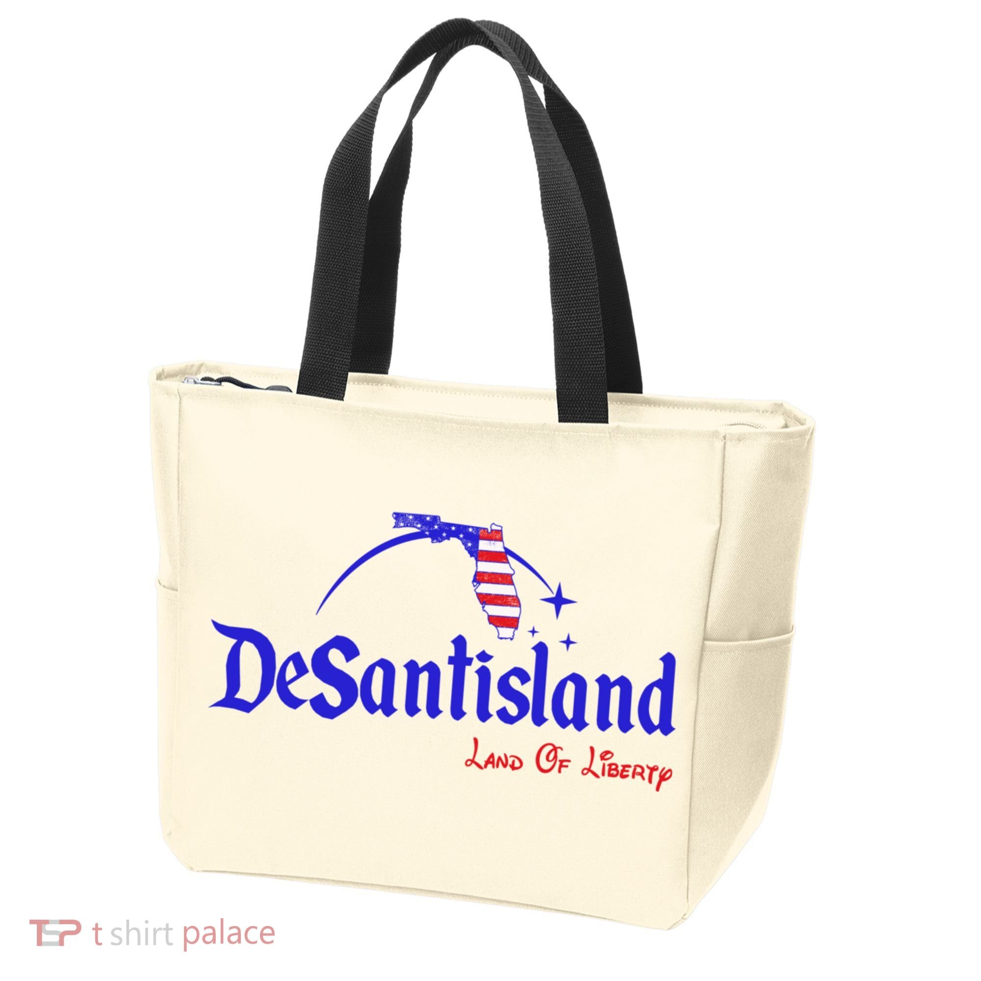 Desantisland Land Of Liberty Florida American Flag Tote Bag