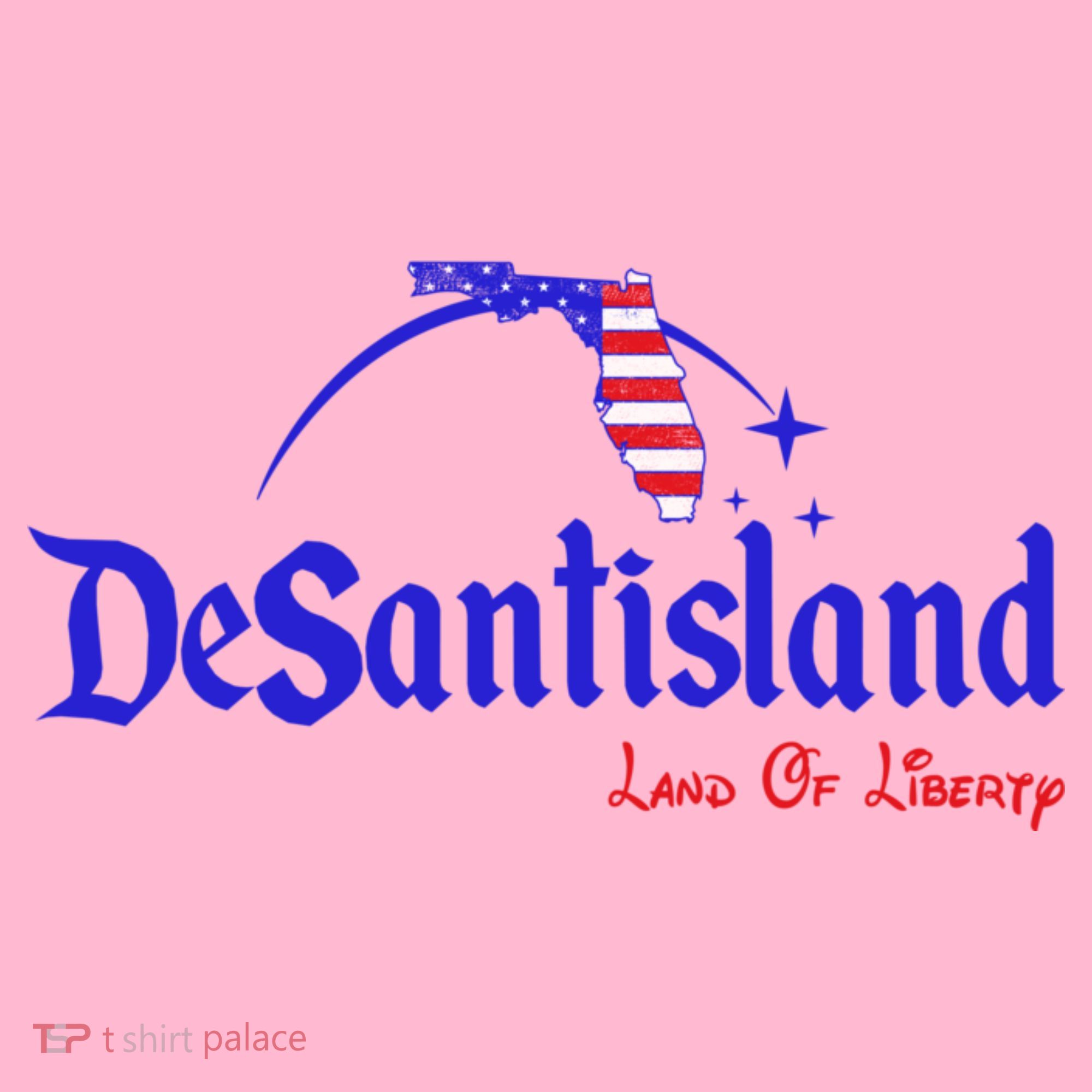 Desantisland Land Of Liberty Florida American Flag Coaster