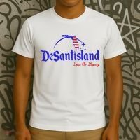 Desantisland Land Of Liberty Florida American Flag T-Shirt thumb 3