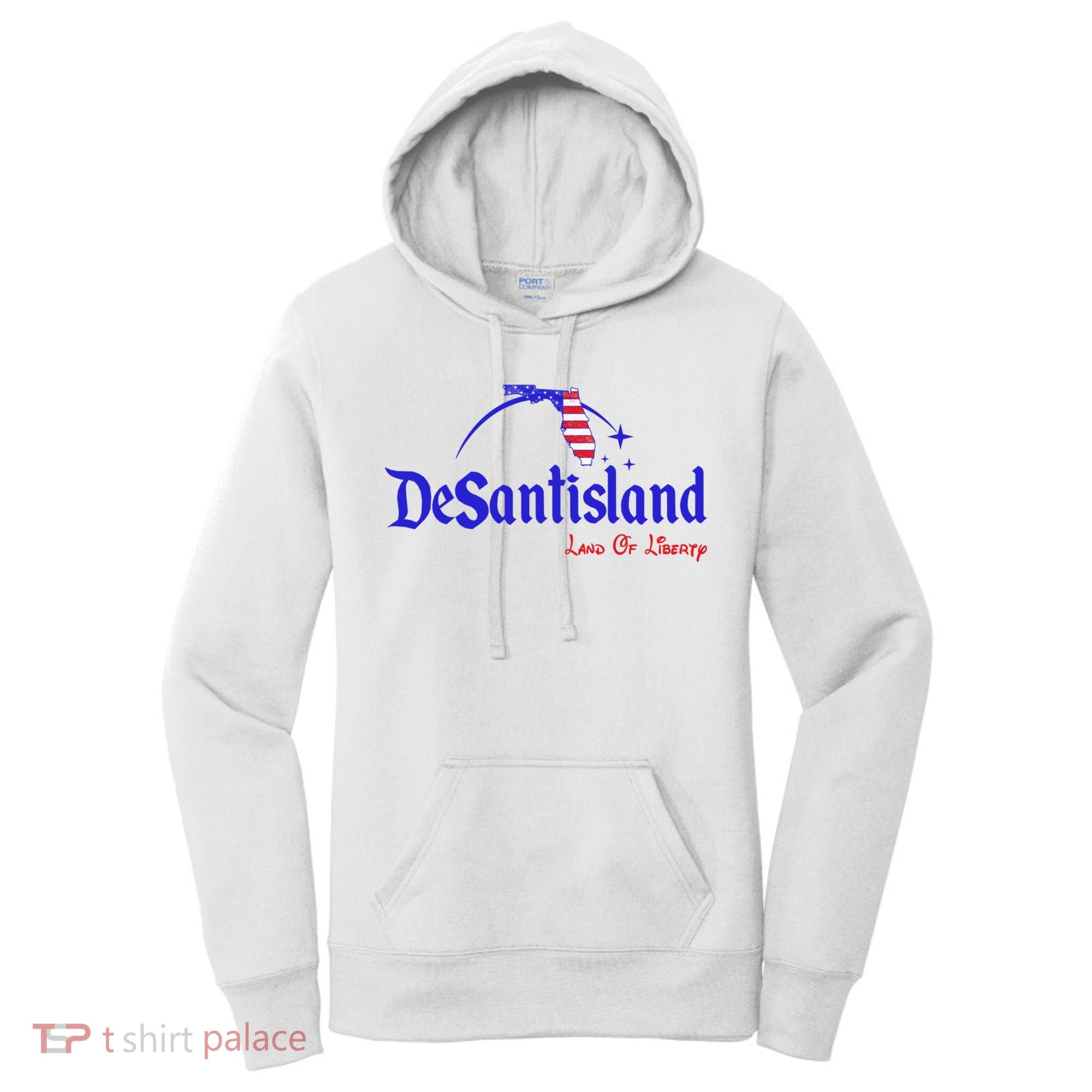 Desantisland Land Of Liberty Florida American Flag Women's Hoodie