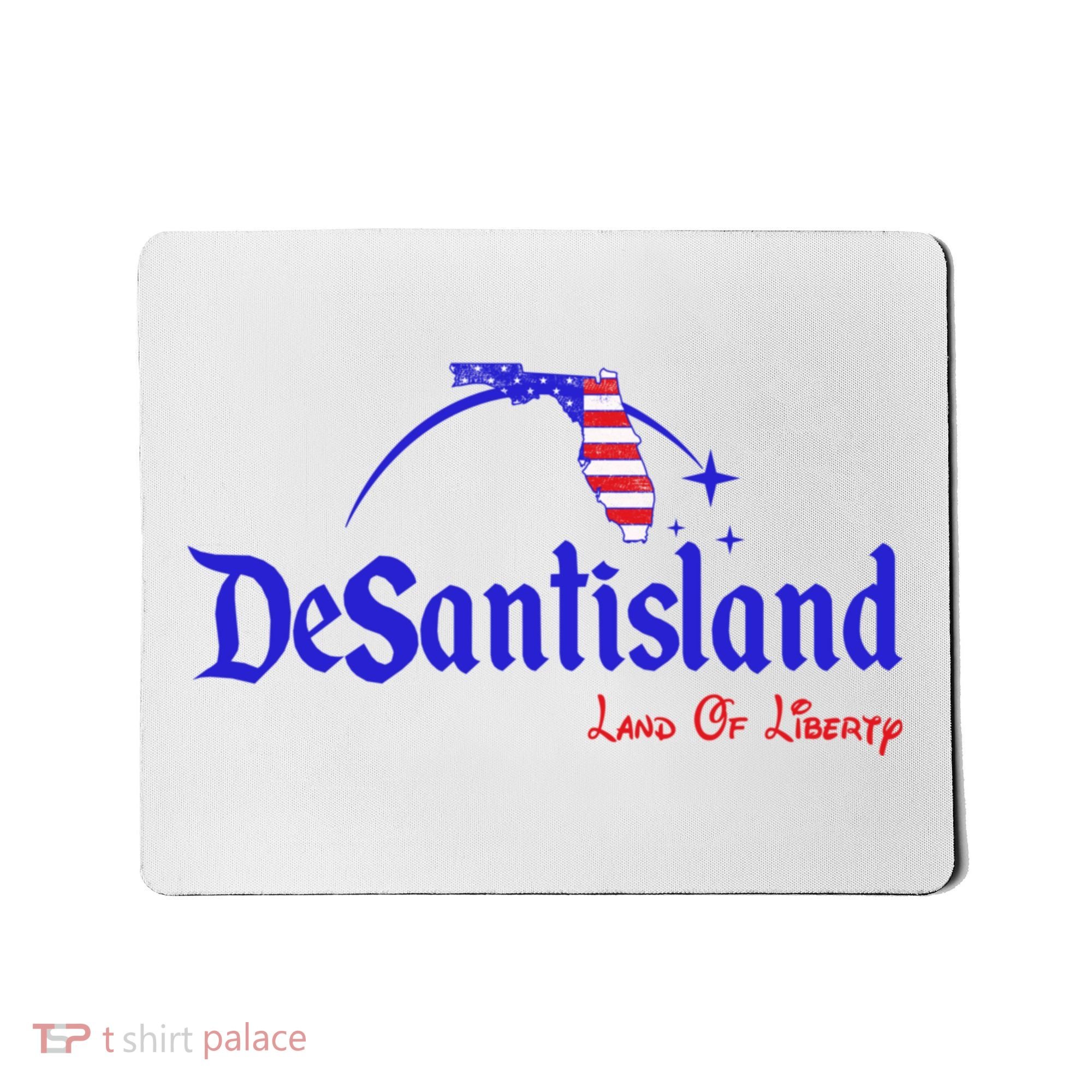 Desantisland Land Of Liberty Florida American Flag Mousepad