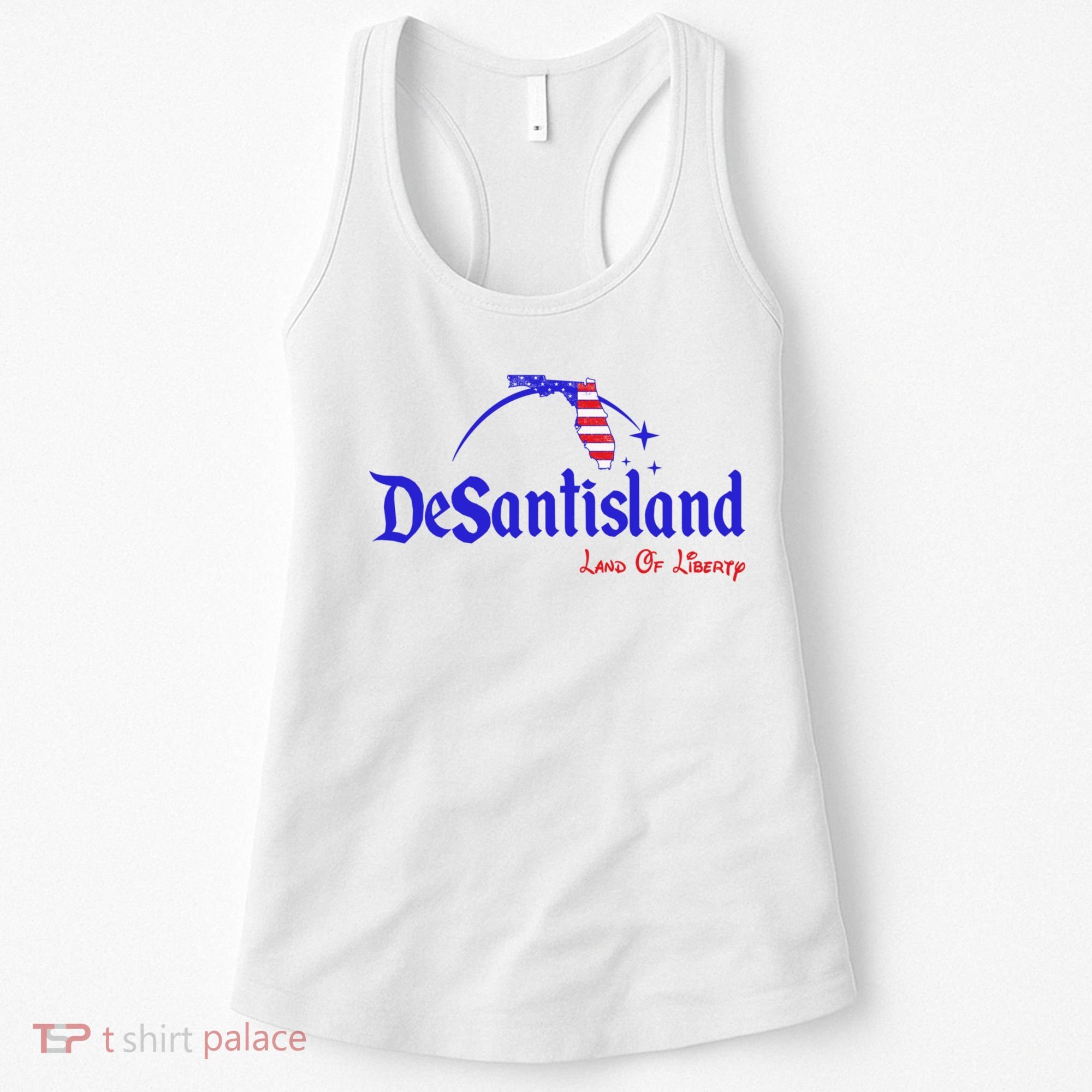 Desantisland Land Of Liberty Florida American Flag Women's Tank Top
