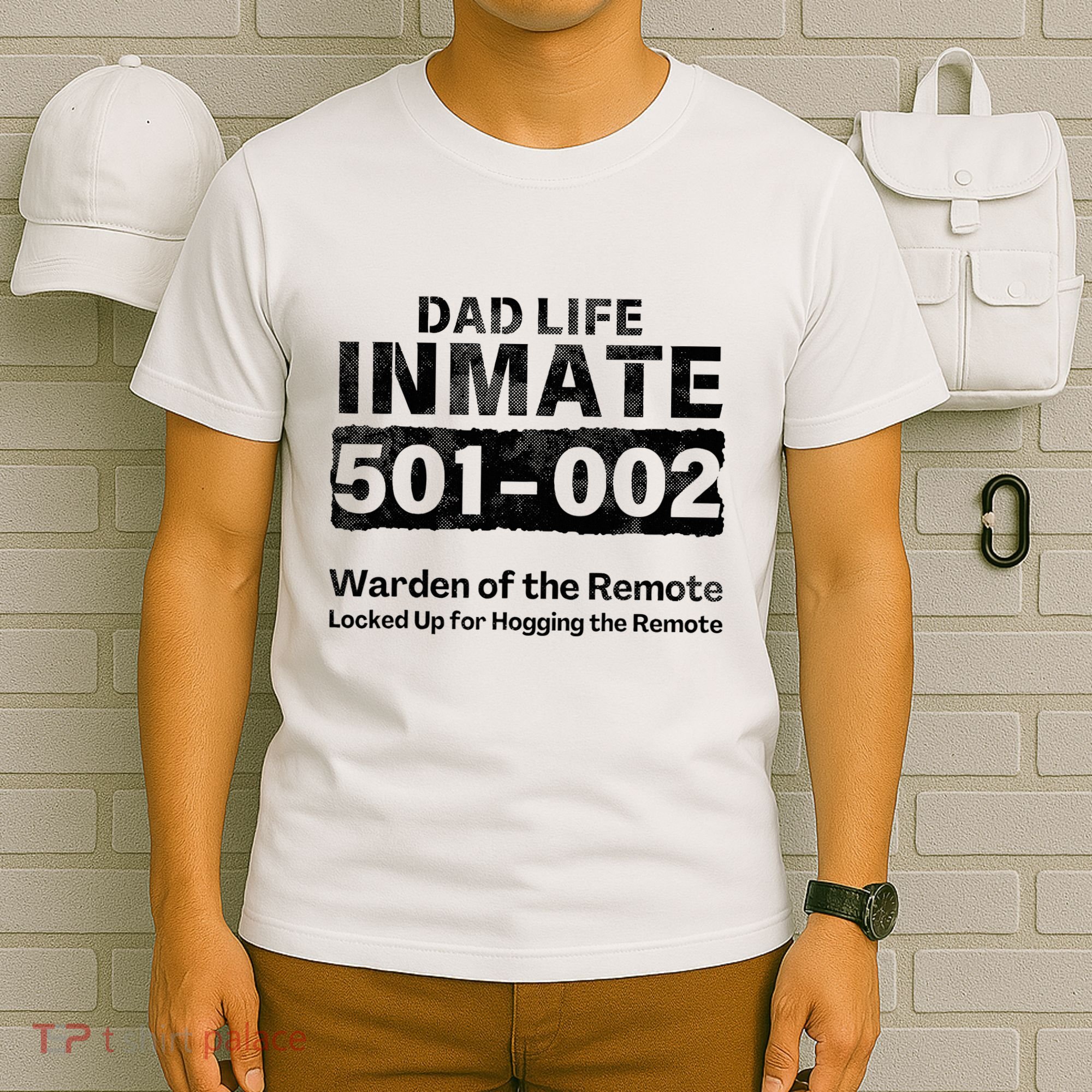 Dad Life Prisoner Inmate Funny Jail Halloween Costume T-Shirt