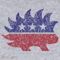 Distressed Libertarian Porcupine Cool Stylized Freedom Women's Sweatshirt thumb 2