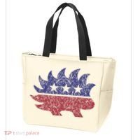 Distressed Libertarian Porcupine Cool Stylized Freedom Tote Bag thumb 3