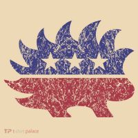 Distressed Libertarian Porcupine Cool Stylized Freedom Tote Bag thumb 4