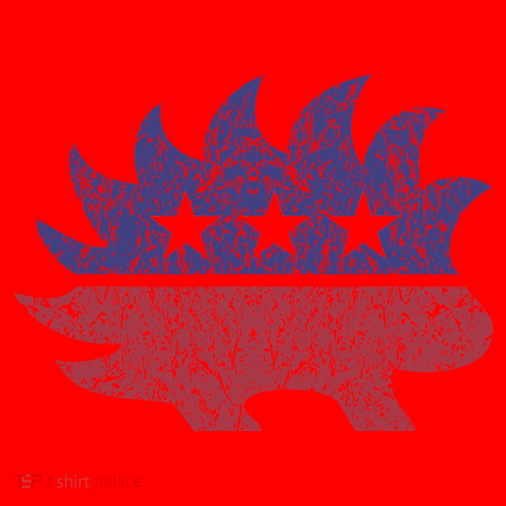 Distressed Libertarian Porcupine Cool Stylized Freedom Santa Hat