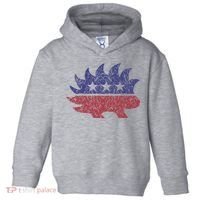 Distressed Libertarian Porcupine Cool Stylized Freedom Toddler Hoodie thumb 0