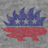 Distressed Libertarian Porcupine Cool Stylized Freedom Toddler Hoodie thumb 2