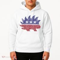 Distressed Libertarian Porcupine Cool Stylized Freedom Hoodie thumb 2