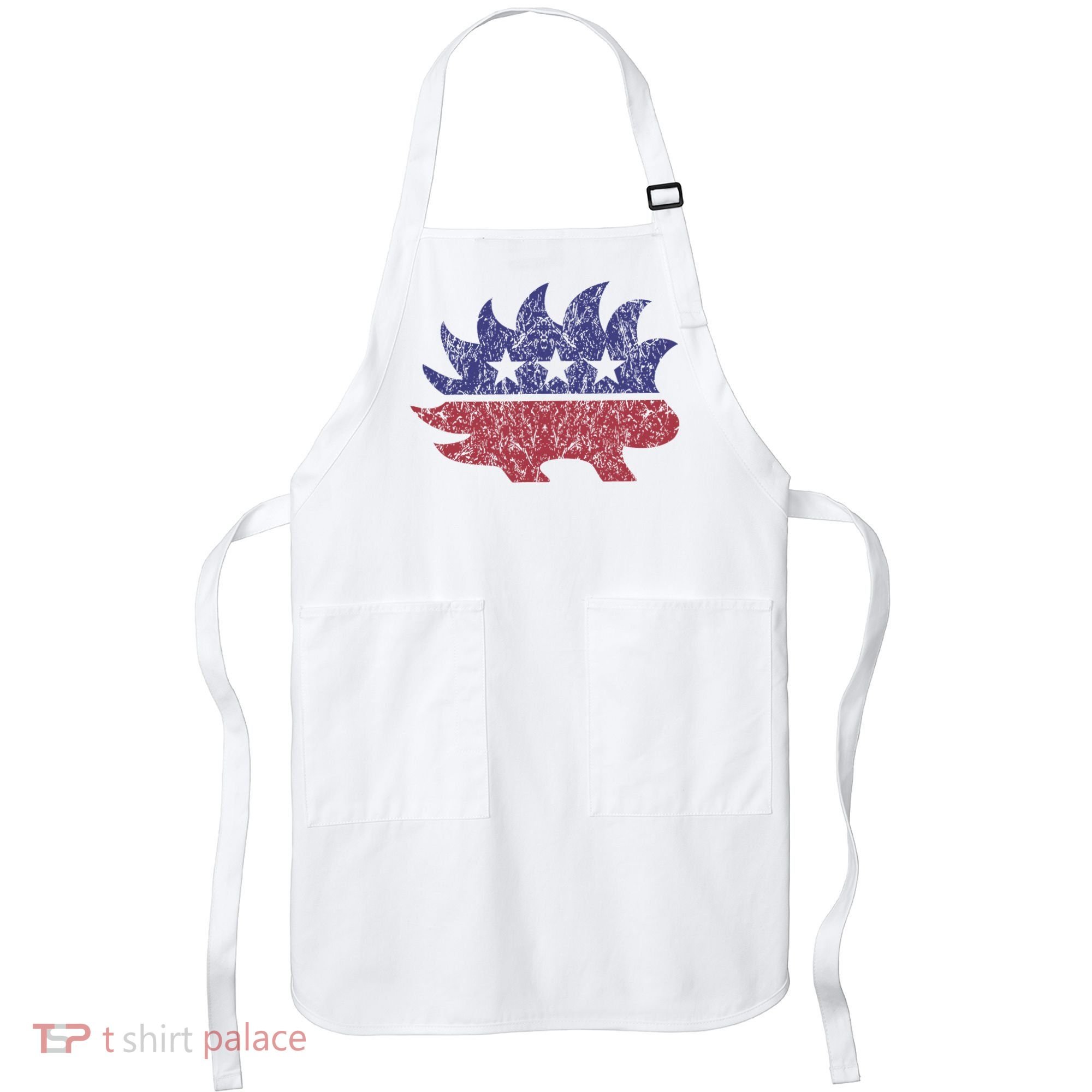 Distressed Libertarian Porcupine Cool Stylized Freedom Apron