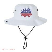 Distressed Libertarian Porcupine Cool Stylized Freedom Bucket Hat thumb 0